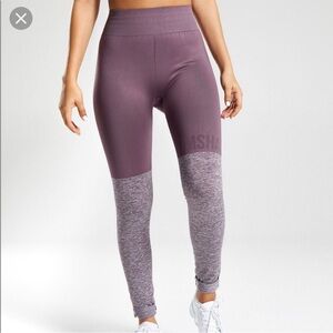 Purple two tone seamless gymshark leggings